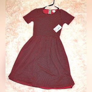 NWT Lularoe Mermaid Unicorn Amelia Dress HOT PINK